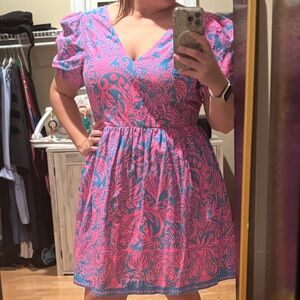 Lilly Pulitzer Pink and Blue Mini Dress